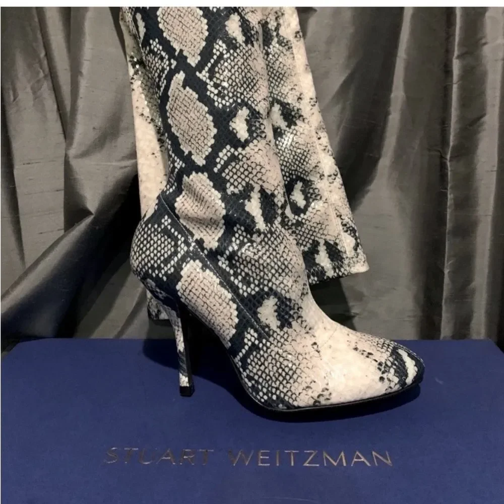 Stuart Weitzman Shiloh Roccia Python Over The Knee Boots NWT 9